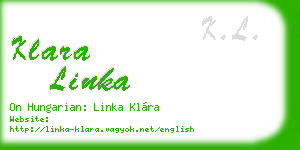 klara linka business card